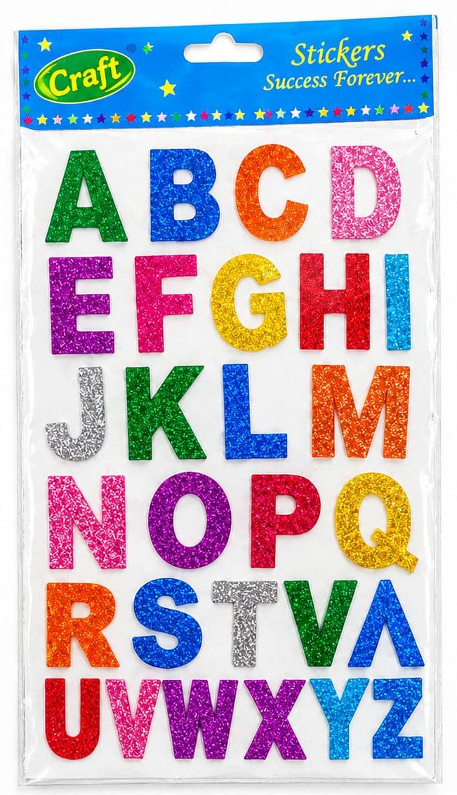 Glitter Alphabet Stickers