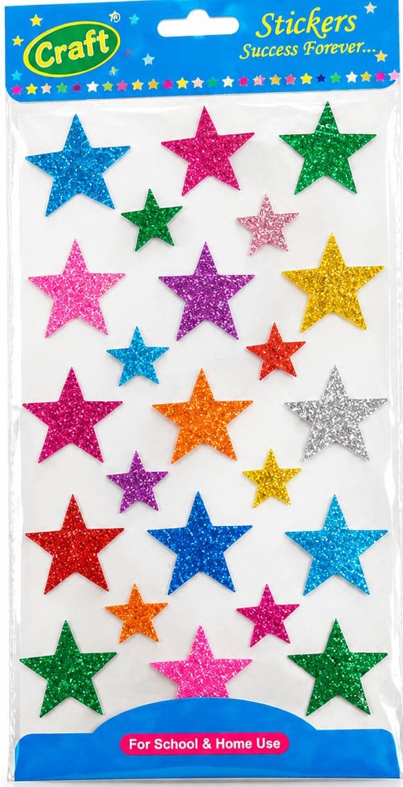 Glitter Star Stickers