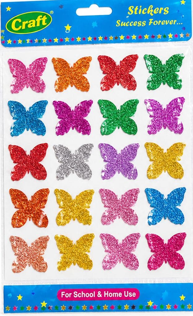 Glitter Butterfly Stickers